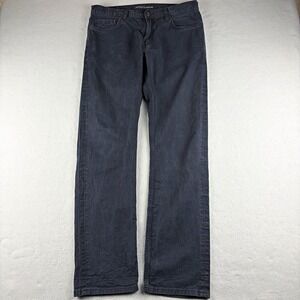Rodd & Gunn Men's Jean 36L Fits 34x33 Straight Fit Charcoal Black Italian Fabric